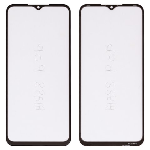 Housing Glass G+OCA PRO compatible with Samsung A135 Galaxy A13, A137 Galaxy A13, A236B Galaxy A23 5G, M135 Galaxy M13, M236B Galaxy M23, M336B Galaxy M33, with OCA film, black 