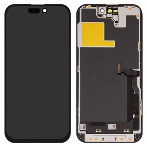 LCD compatible with iPhone 14 Pro, black, with frame, AAA, TFT , ZY, LTPS HD+ 
