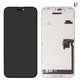 LCD compatible with iPhone 16 Pro Max, (black, with frame, HC, without IC, (AMOLED), GX OEM soft, 120Hz)