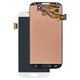 Pantalla LCD puede usarse con Samsung I337, I545, I9500 Galaxy S4, I9505 Galaxy S4, I9506 Galaxy S4, I9507 Galaxy S4, M919, blanco, sin marco, original (vidrio reemplazado)