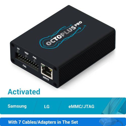 Octoplus Pro Box con juego de cables 7 en 1 (con activaciones Samsung + LG + eMMC/JTAG)