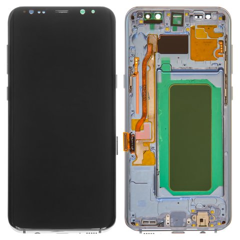 Pantalla LCD puede usarse con Samsung G955 Galaxy S8 Plus, azul claro, con marco, original vidrio reemplazado , coral blue