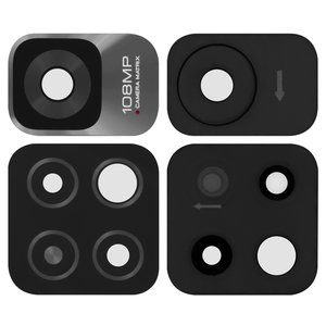 Vidrio de cámara puede usarse con Xiaomi Redmi Note 11 Pro Plus 5G, negro, sin marco