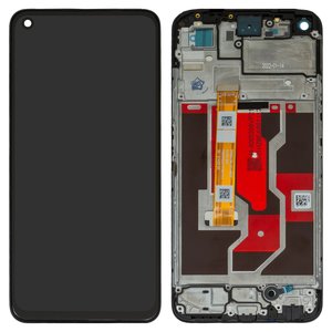 Pantalla LCD puede usarse con Oppo A36, A76, negro, con marco, High Copy, PESM10, CPH2375, BV06663M L01 MB00, AA255 BOEE, P6604H3L0 FPCA P1.1
