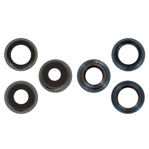 Vidrio de cámara puede usarse con iPhone 13 Pro Max, verde, con marcos, juego de 3 uds.