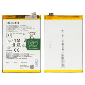 Batería BLPA77 puede usarse con Oppo A3 CPH2669 , A3x CPH2641 , A40, A60, A80, Li Polymer, 3,91 V, 5100 mAh, Original PRC 