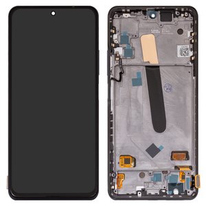 Pantalla LCD puede usarse con Xiaomi Mi 11i, Poco F3, Redmi K40, negro, con marco, High Copy, OLED 