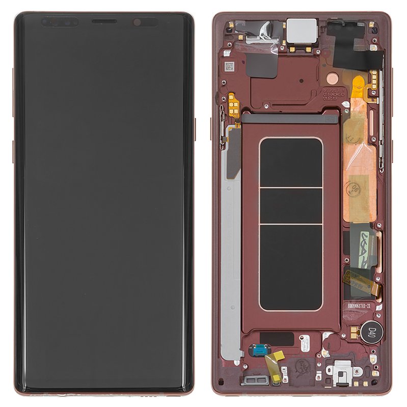 lcd samsung n960 galaxy note 9 golden brown bronze with touchscreen with frame original metallic copper original glass gh97 22269d