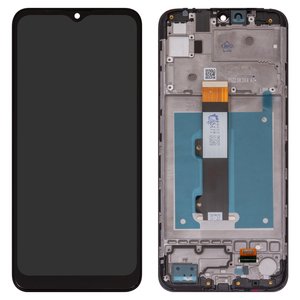 Дисплей для Motorola Moto E20 XT2155, черный, с рамкой, High Copy