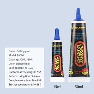 Клей герметик Mechanic B8000, для приклеивания тачскрина, дисплея, 50 мл, черный