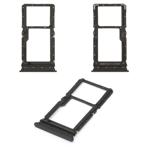 Тримач SIM карти для Xiaomi Redmi 15 4G, Redmi 15 5G, чорний, midnight black