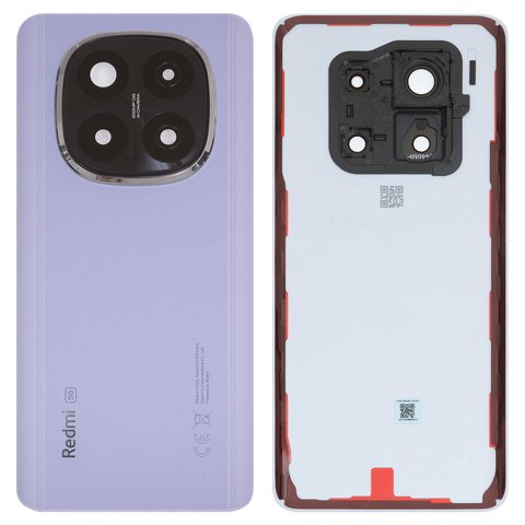 Задняя панель корпуса для Xiaomi Redmi Note 14 Pro Plus 5G, фиолетовая, со стеклом камеры, lavender purple