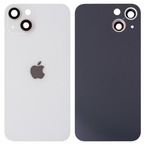 Задняя панель корпуса для iPhone 13, белая, со стеклом камеры, small hole