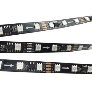 Світлодіодна стрічка RGB SMD5050, WS2818 (чорна, з управлінням, IP20, 12 В, 60 діодів/м, 1 м) Світлодіодна стрічка RGB SMD5050, WS2818 (чорна, з управлінням, IP20, 12 В, 60 діодів/м, 1 м)